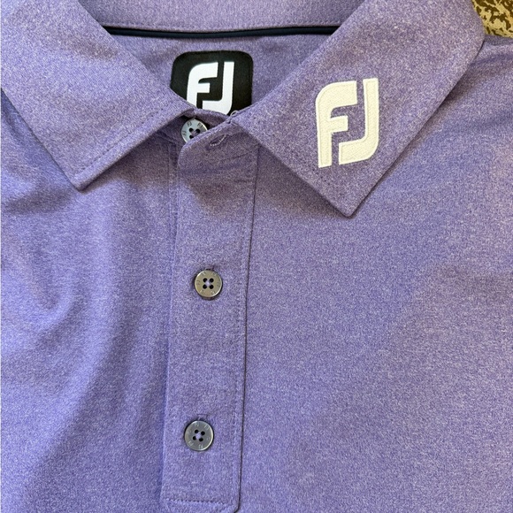 FootJoy FJ Mens Medium Purple Short Sleeve Golf Polo Shirt - Picture 3 of 7